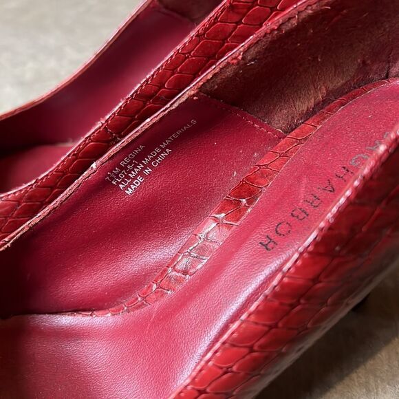 Sag Harbor Regina Style Red/Maroon Faux Reptile Fl07-5-1 Heel Size 7.5 - Picture 4 of 15